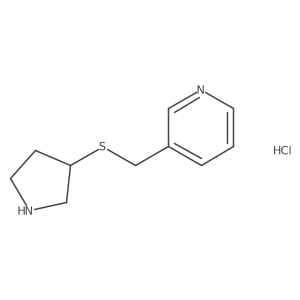 3-((Pyrrolidin-3-ylthio)methyl)pyridine hydrochloride Structure