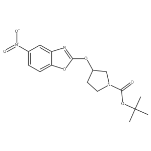 (R)-tert-butyl 3-((5-nitrobenzo[d]oxazol-2-yl)oxy)pyrrolidine-1-carboxylate Structure