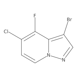 3-Bromo-5-chloro-4-fluoro-pyrazolo[1,5-A]pyridine结构式