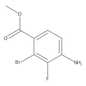 Methyl 4-amino-2-bromo-3-fluorobenzoate结构式