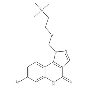 7-bromo-1-{[2-(trimethylsilyl)ethoxy]methyl}-1,5-dihydro-4H-pyrazolo[4,3-c]quinolin-4-one结构式