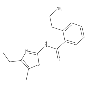 Benzamide, 2-(2-aminoethyl)-N-(4-ethyl-5-methyl-2-thiazolyl)-结构式