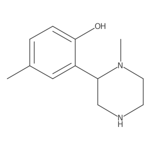 4-Methyl-2-(1-methylpiperazin-2-yl)phenol结构式