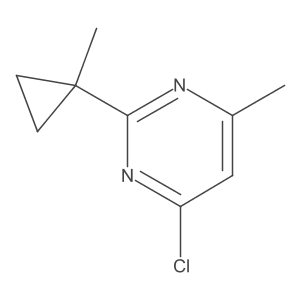 4-Chloro-6-methyl-2-(1-methylcyclopropyl)pyrimidine Structure