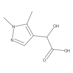 2-(1,5-Dimethyl-4-pyrazolyl)-2-hydroxyacetic Acid Structure