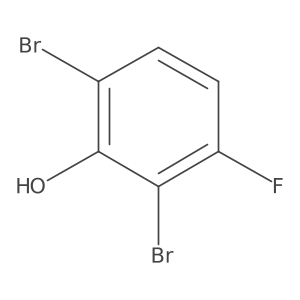 2,6-Dibromo-3-fluorophenol结构式