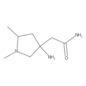 2-(3-Amino-1,5-dimethylpyrrolidin-3-yl)acetamide结构式