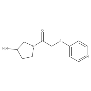 1-(3-Aminopyrrolidin-1-yl)-2-(pyridin-4-ylsulfanyl)ethan-1-one Structure