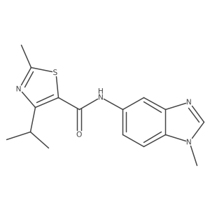 2-methyl-N-(1-methyl-1H-benzimidazol-5-yl)-4-(propan-2-yl)-1,3-thiazole-5-carboxamide Structure