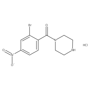 1-[(2-Bromo-4-nitrophenyl)carbonyl]piperazine hydrochloride Structure