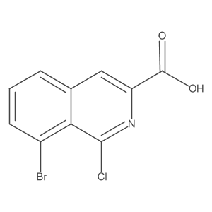 8-Bromo-1-chloroisoquinoline-3-carboxylic acid结构式