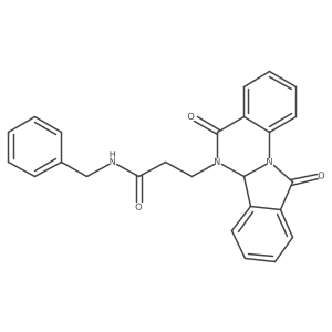 N-benzyl-3-(5,11-dioxo-6a,11-dihydroisoindolo[2,1-a]quinazolin-6(5H)-yl)propanamide结构式