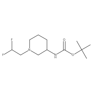 tert-Butyl (1-(2,2-difluoroethyl)piperidin-3-yl)carbamate结构式