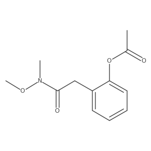 [2-[2-[Methoxy(methyl)amino]-2-oxoethyl]phenyl] acetate Structure