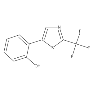 2-[2-(Trifluoromethyl)-1,3-thiazol-5-yl]phenol结构式