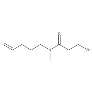 N-methyl-N-(pent-4-en-1-yl)-3-sulfanylpropanamide结构式