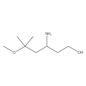 3-Amino-5-methoxy-5-methylhexan-1-ol Structure