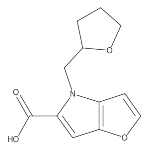 4-((tetrahydrofuran-2-yl)methyl)-4H-furo[3,2-b]pyrrole-5-carboxylic acid Structure
