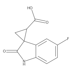 5'-Fluoro-2'-oxo-1',2'-dihydrospiro[cyclopropane-1,3'-indole]-3-carboxylic acid Structure