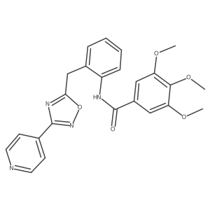 3,4,5-Trimethoxy-N-(2-{[3-(pyridin-4-YL)-1,2,4-oxadiazol-5-YL]methyl}phenyl)benzamide结构式