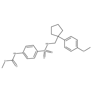 methyl (4-(N-((1-(4-methoxyphenyl)cyclopentyl)methyl)sulfamoyl)phenyl)carbamate结构式