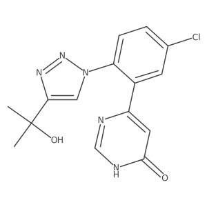 6-{5-Chloro-2-[4-(2-hydroxypropan-2-yl)-1H-1,2,3-triazol-1-yl]phenyl}pyrimidin-4-ol结构式