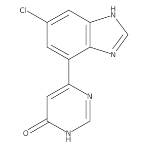 6-(5-Chloro-1H-benzimidazol-7-yl)-4(3H)-pyrimidinone结构式