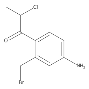 1-(4-Amino-2-(bromomethyl)phenyl)-2-chloropropan-1-one Structure