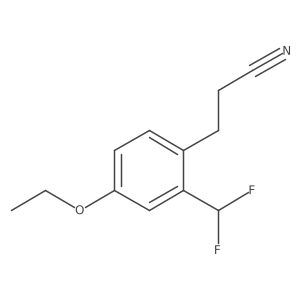 2-(Difluoromethyl)-4-ethoxyphenylpropanenitrile Structure