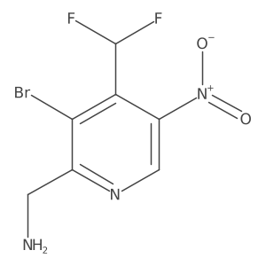 2-(Aminomethyl)-3-bromo-4-(difluoromethyl)-5-nitropyridine Structure