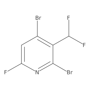 2,4-Dibromo-3-(difluoromethyl)-6-fluoropyridine结构式