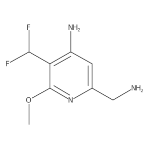 6-(aminomethyl)-3-(difluoromethyl)-2-methoxy-pyridin-4-amine Structure