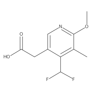 2-(4-(Difluoromethyl)-6-methoxy-5-methylpyridin-3-yl)acetic acid Structure