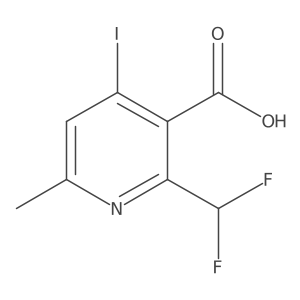 2-(Difluoromethyl)-4-iodo-6-methylpyridine-3-carboxylic acid Structure