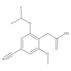 2-(4-Cyano-2-(difluoromethoxy)-6-methoxyphenyl)acetic acid Structure