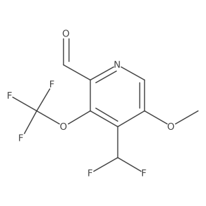 4-(Difluoromethyl)-5-methoxy-3-(trifluoromethoxy)picolinaldehyde Structure