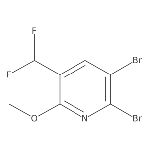 2,3-Dibromo-5-(difluoromethyl)-6-methoxypyridine结构式