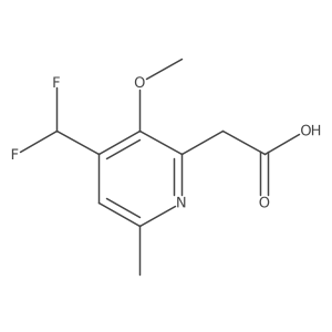 2-(4-(Difluoromethyl)-3-methoxy-6-methylpyridin-2-yl)acetic acid结构式