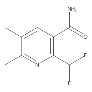 2-(Difluoromethyl)-5-iodo-6-methylpyridine-3-carboxamide Structure