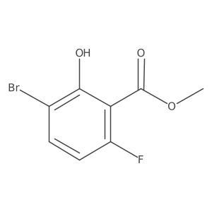 Methyl 3-bromo-6-fluoro-2-hydroxybenzoate结构式