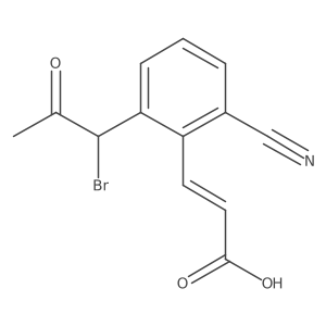 2-(1-Bromo-2-oxopropyl)-6-cyanocinnamic acid Structure