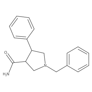 (3S,4R)-1-Benzyl-4-phenylpyrrolidine-3-carboxamide结构式