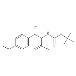 2-Tert-butoxycarbonylamino-3-hydroxy-3-(4-methoxyphenyl)propanoic acid结构式