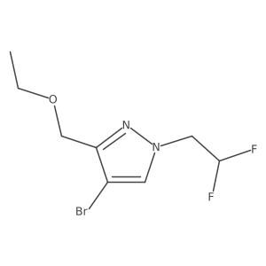4-bromo-1-(2,2-difluoroethyl)-3-(ethoxymethyl)-1H-pyrazole结构式