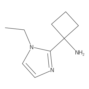 1-(1-Ethyl-1h-imidazol-2-yl)cyclobutan-1-amine Structure