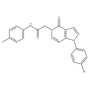 2-[1-(4-bromophenyl)-4-oxo-1H,4H,5H-pyrazolo[3,4-d]pyrimidin-5-yl]-N-(4-methylphenyl)acetamide结构式