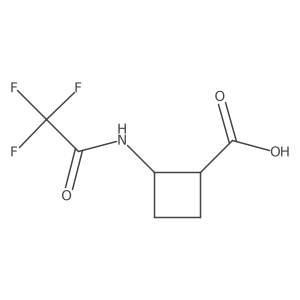 (1R,2S)-2-(2,2,2-trifluoroacetamido)cyclobutane-1-carboxylic acid结构式