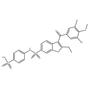 3-(3,5-dibromo-4-methoxybenzoyl)-2-ethyl-N-(4-sulfamoylphenyl)benzofuran-6-sulfonamide Structure