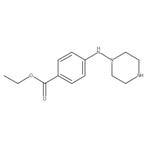 Ethyl 4-(piperazin-1-ylamino)benzoate结构式
