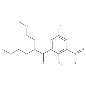 2-Amino-5-bromo-N,N-bis(2-methoxyethyl)-3-Nitrobenzamide结构式
